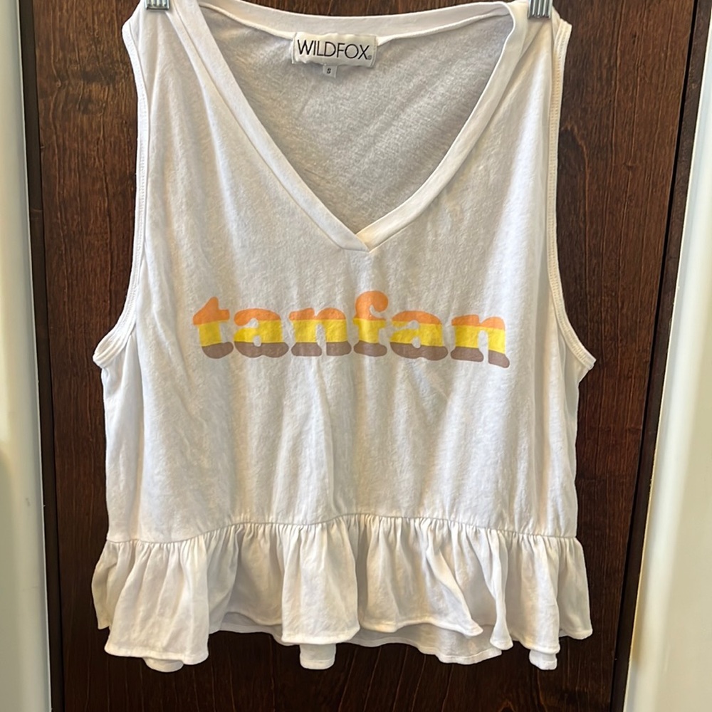 Wildfox “tanfan” top, 💯 % cotton, size small, the cutest!!